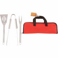 4pc Stainless Steel Barbeque Tool Set